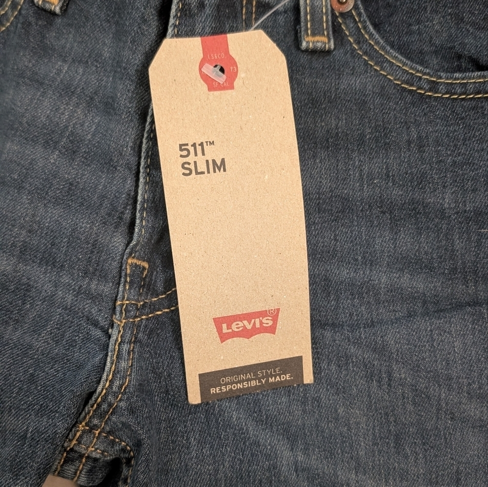 🥁 Levi's 511 Slim Stretch Jeans NWT - Picture 3 of 9